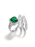 Trinity Ring in Imperiale Emerald